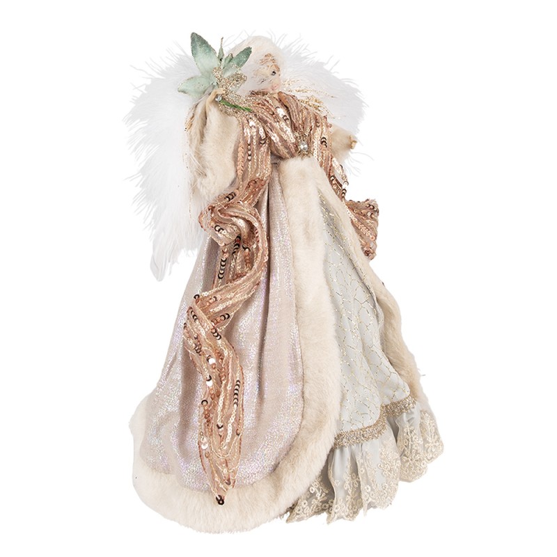Clayre & Eef Christmas Decoration Angel 35 cm Beige Pink Plastic