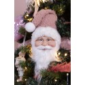 Clayre & Eef Pendant Santa Claus 10x9x28 cm White Plastic
