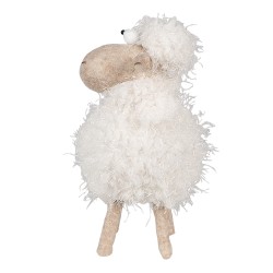 Clayre & Eef Figur Schaf 25 cm Weiß Kunststoff