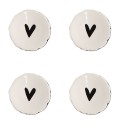 Clayre & Eef Pomello set di 4 Ø 4 cm Beige Ceramica Coure