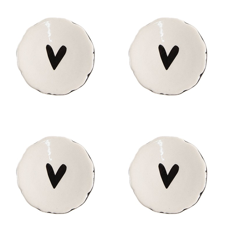 Clayre & Eef Pomello set di 4 Ø 4 cm Beige Ceramica Coure