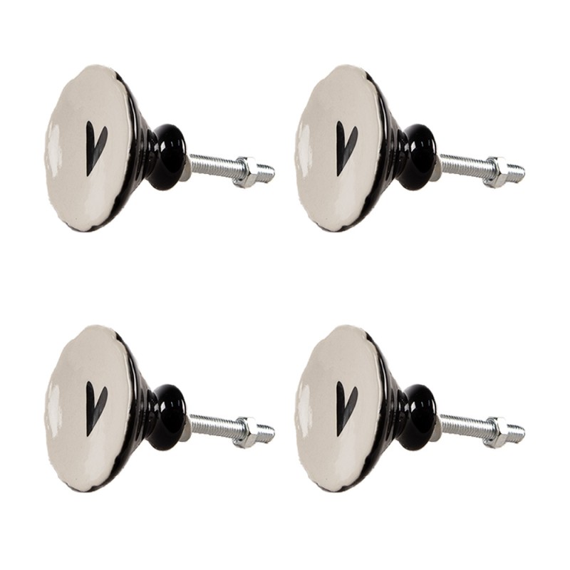 Clayre & Eef Pomello set di 4 Ø 4 cm Beige Ceramica Coure