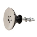 Clayre & Eef Door Knob Set of 4 Ø 4 cm Beige Ceramic Star