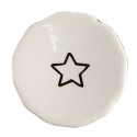 Clayre & Eef Door Knob Set of 4 Ø 4 cm Beige Ceramic Star