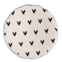 Clayre & Eef Pomello set di 4 Ø 4 cm Beige Ceramica Cuoricini