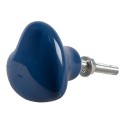 Clayre & Eef Türknauf 4er Set Herz Ø 4 cm Blau Keramik