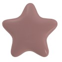 Clayre & Eef Poignée de porte set de 4 Étoile Ø 4 cm Rose Céramique