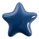 Clayre & Eef Door Knob Set of 4 Star Ø 4 cm Blue Ceramic