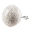 Clayre & Eef Poignée de porte set de 4 Ø 4 cm Beige Céramique
