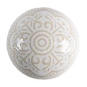 Clayre & Eef Poignée de porte set de 4 Ø 4 cm Beige Céramique