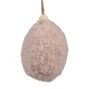 Clayre & Eef Ciondolo di Pasqua Uovo 7 cm Rosa Tessuto