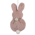 Clayre & Eef Easter Pendant Rabbit 11 cm Pink Fabric