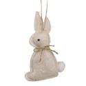 Clayre & Eef Easter Pendant Rabbit 10 cm Beige Cotton