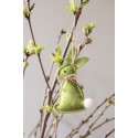 Clayre & Eef Pendentif de Pâques Lapin 10 cm Vert Coton