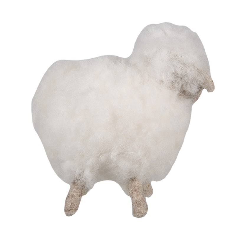 Clayre & Eef Decorative Figurine Sheep 14 cm White Synthetic