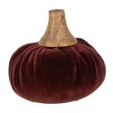 Clayre & Eef Decoration Pumpkin Ø 9x8 cm Red Fabric