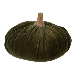 Clayre & Eef Decorazione Zucca Ø 20x14 cm Verde Tessuto