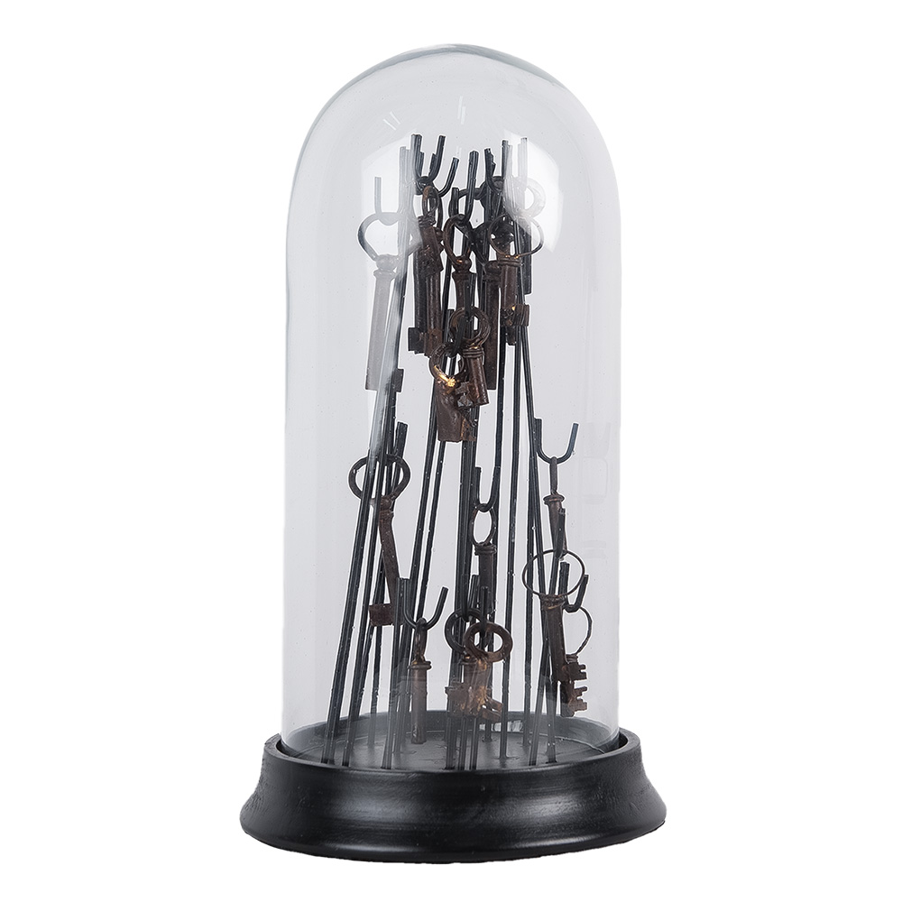 Clayre&Eef StolpØ 18x36 cm Bruin Glas Sleutels afbeelding