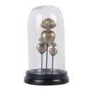 Clayre & Eef Stolp Ø 22x13 cm Zilverkleurig IJzer Glas Harten