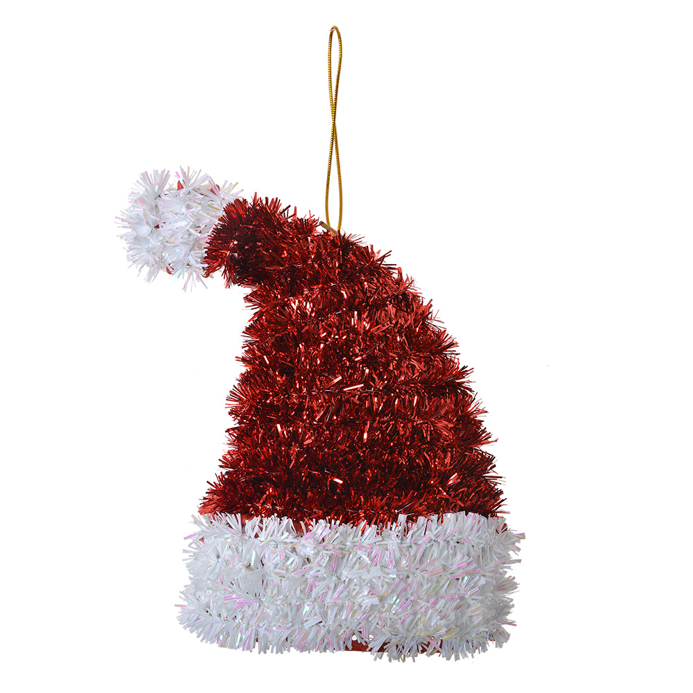 Clayre & Eef Kersthanger Kerstmuts 13 cm Rood Kunststof afbeelding 1