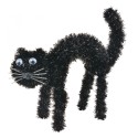 Clayre & Eef Decorazione di halloween Gatto  19x7x22 cm Nero Plastica