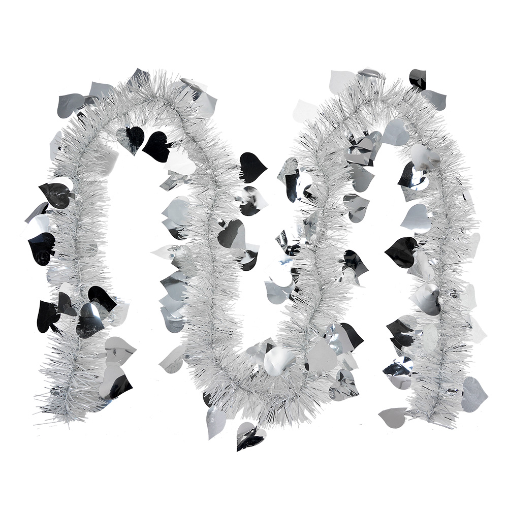 Clayre&Eef Kerstslinger Guirlande 200 cm Wit Kunststof afbeelding