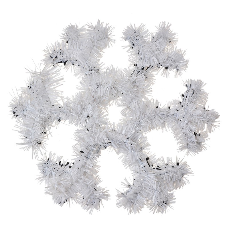 Clayre & Eef Christmas Decoration Snowflake 29x29x1 cm White Plastic