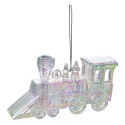 Clayre & Eef Ornamento Natalizio Treno 12 cm Color argento Plastica