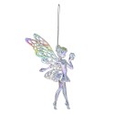 Clayre & Eef Ornamento Natalizio Fata 15 cm Color argento Plastica