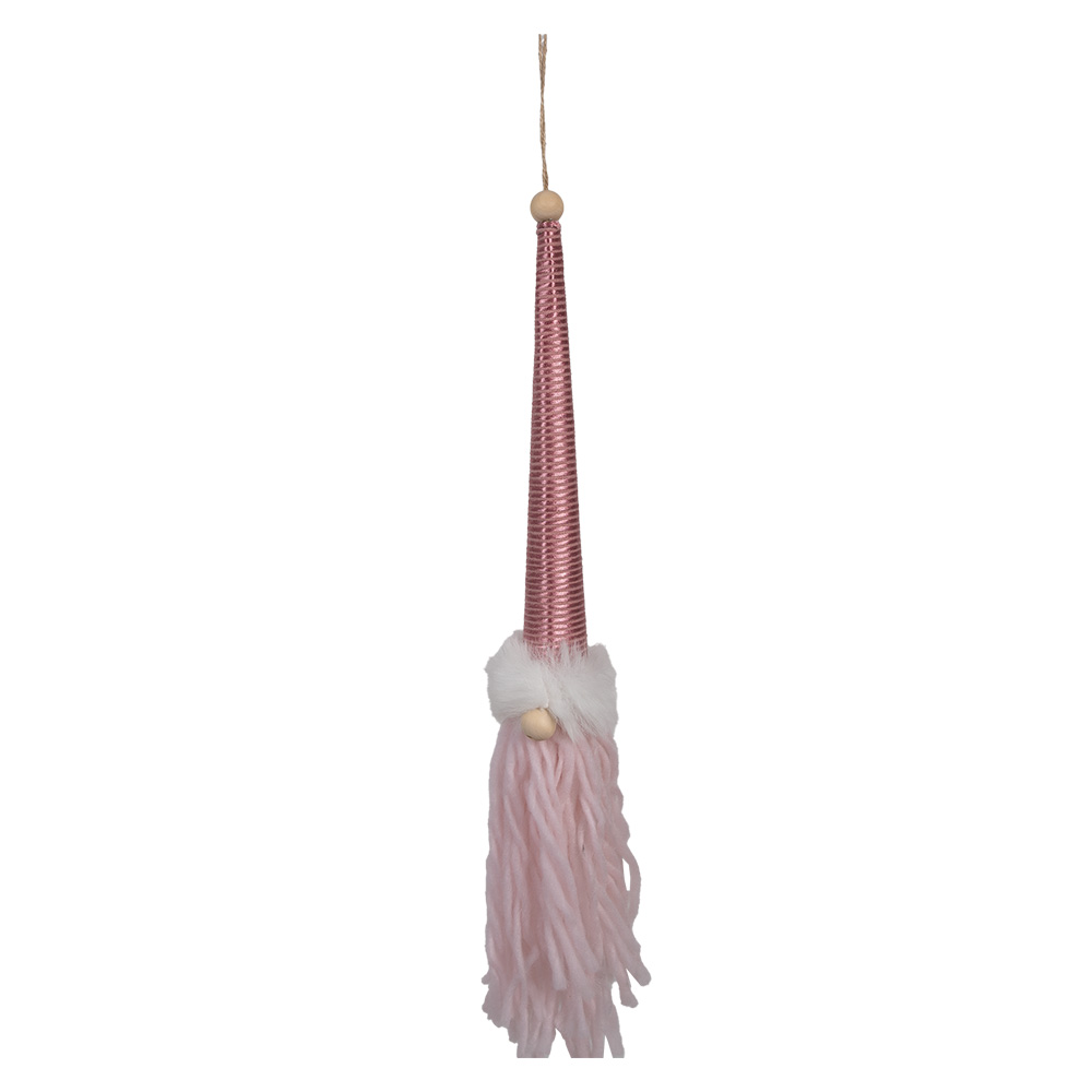 Clayre & Eef Decoratie Hanger Kabouter 48 cm Roze Synthetisch afbeelding 1