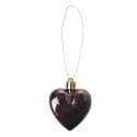 Clayre & Eef Palla di natale set di 8 Cuore 5 cm Multicolore Plastica A forma di cuore