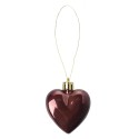 Clayre & Eef Palla di natale set di 8 Cuore 5 cm Multicolore Plastica A forma di cuore