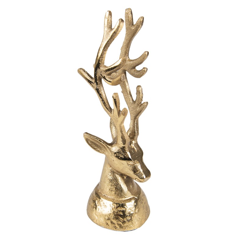 Clayre & Eef Statuetta Cervo 20 cm Color oro Alluminio