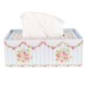 Clayre & Eef Taschentuchbox 23x13x10 cm Blau Aluminium
