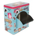 Clayre & Eef Scatola portaoggetti 16x10x18 cm Blu Alluminio