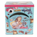 Clayre & Eef Scatola portaoggetti 16x10x18 cm Blu Alluminio