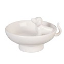 Clayre & Eef Jewellery Dish Dog 10x8x6 cm White Ceramic Round