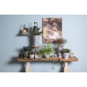 Clayre & Eef Bloempot  Ø 13x11 cm Blauw Beige Keramiek Rond Bloemen