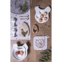 Clayre & Eef Soepkom  23x26x7 cm Wit Keramiek Haan
