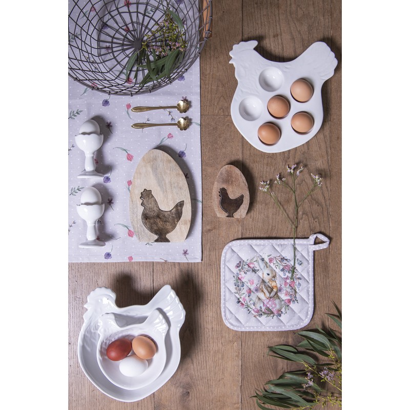 Clayre & Eef Scodella per zuppa 23x26x7 cm Bianco Ceramica Gallo