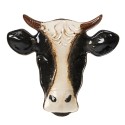 Clayre & Eef Plat de service Vache 23x21 cm Noir Blanc Céramique