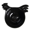 Clayre & Eef Messlöfel 14x13x7 cm Schwarz Keramik Rund Hahn