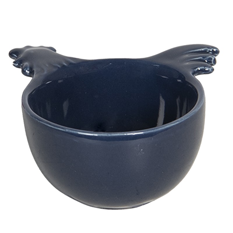Clayre & Eef Messlöfel 9x9x5 cm Blau Keramik Rund Hahn