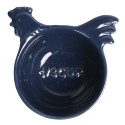 Clayre & Eef Measuring Spoon 9x9x5 cm Blue Ceramic Round Rooster