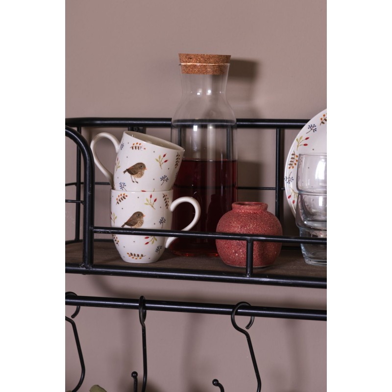 Clayre & Eef Vaas  8 cm Rood Keramiek Rond