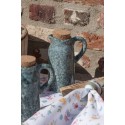 Clayre & Eef Öl und Essigset 2er Set 8x6x14 cm Grün Keramik Rund