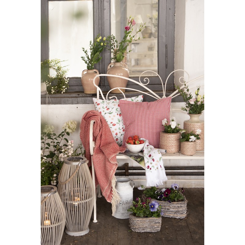 Clayre & Eef Vase Ø 19x25 cm Rosa Beige Keramik Rund