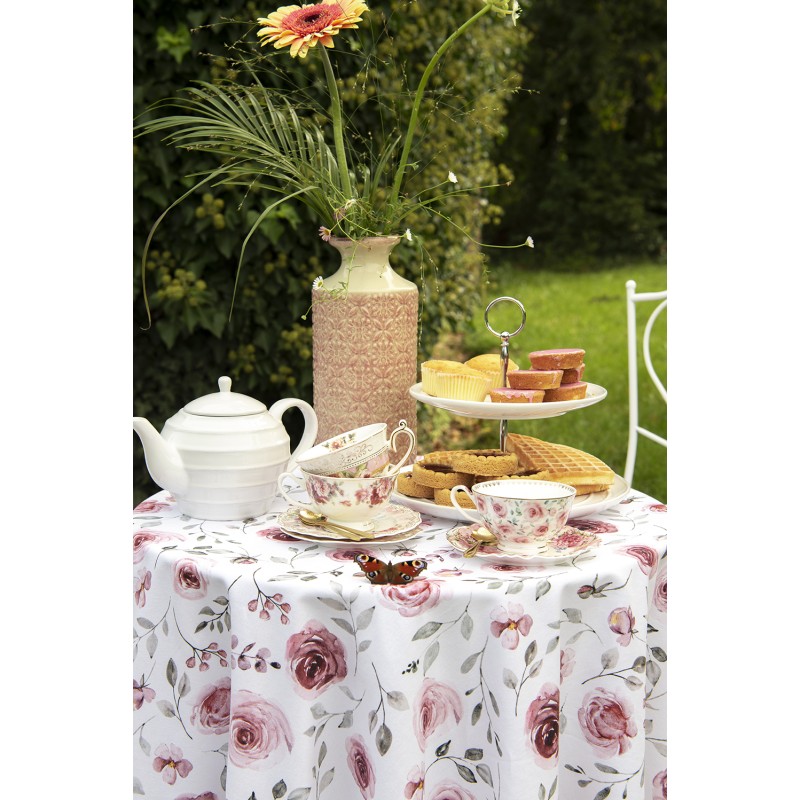 Clayre & Eef Vaas Ø 13x30 cm Roze Keramiek Rond