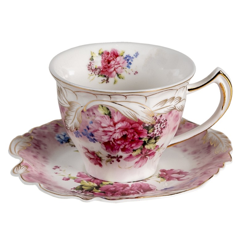 Wempe & Wempe | Villeroy en Boch Alt Strassburg jumbo theekop met schotel kop 10,7 cm hoog 6,7 cm