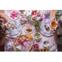 Clayre & Eef Assiette de petit déjeuner Ø 20 cm Bleu Céramique Rond Fleurs